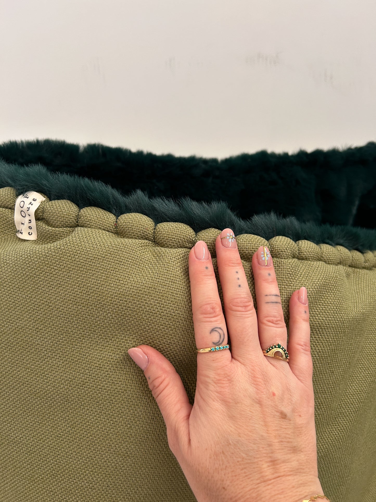 | READY TO SHIP | Olive green canvas size L FLOOF FOR PEOPLE