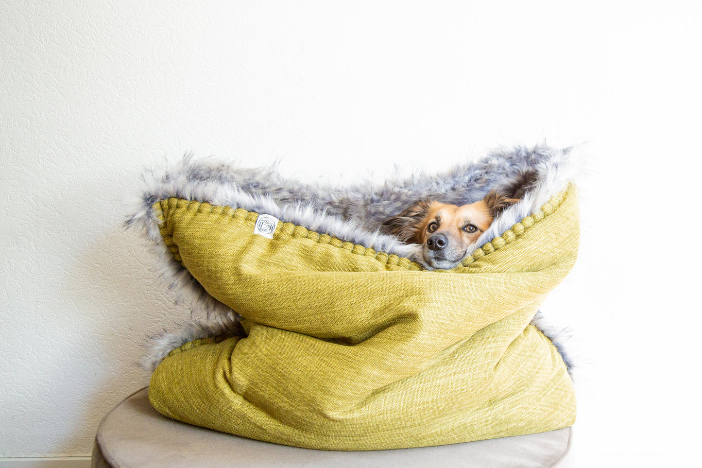 Mélange canvas - faux fur snuggle sack