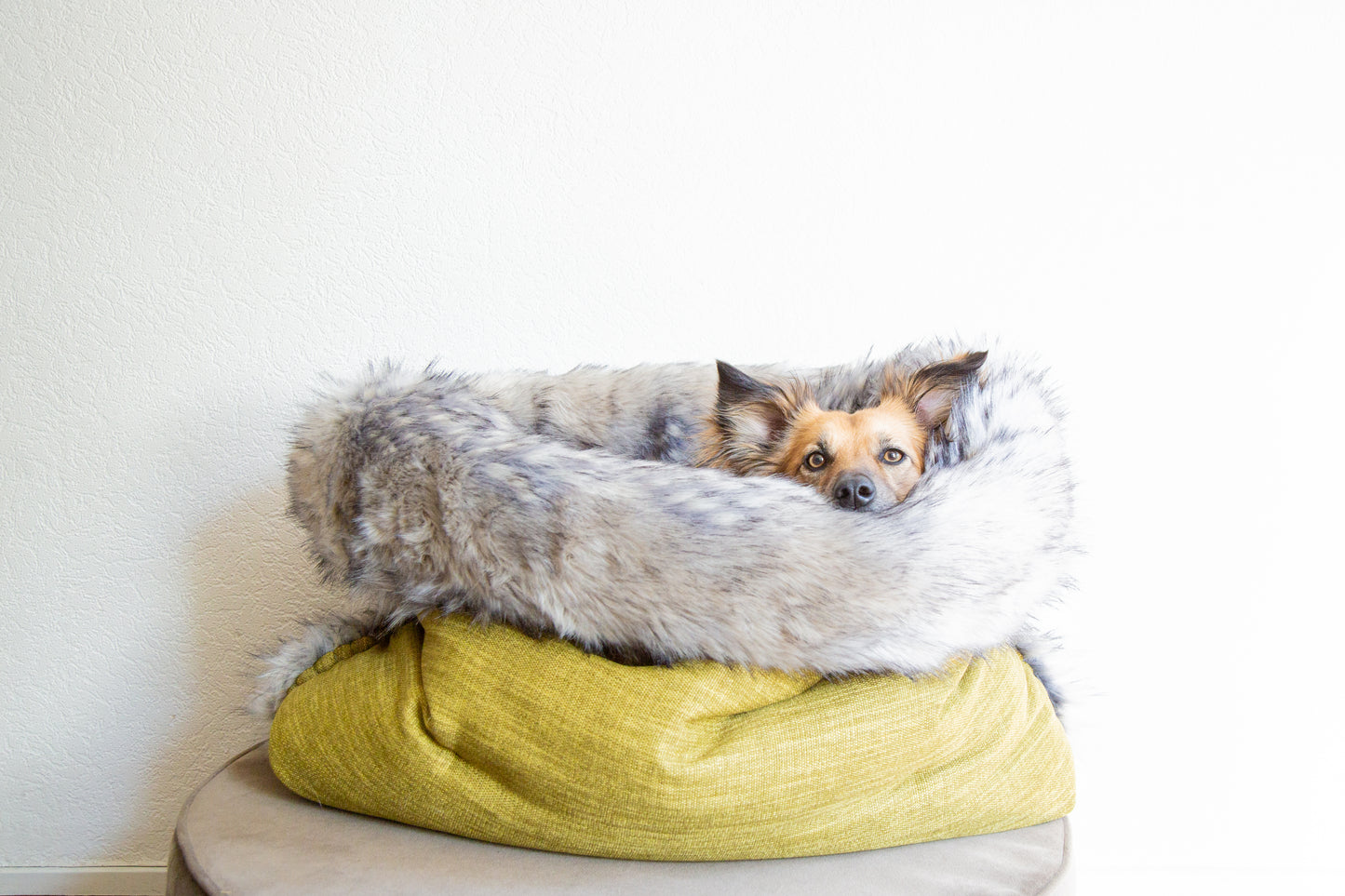 Mélange canvas - faux fur snuggle sack