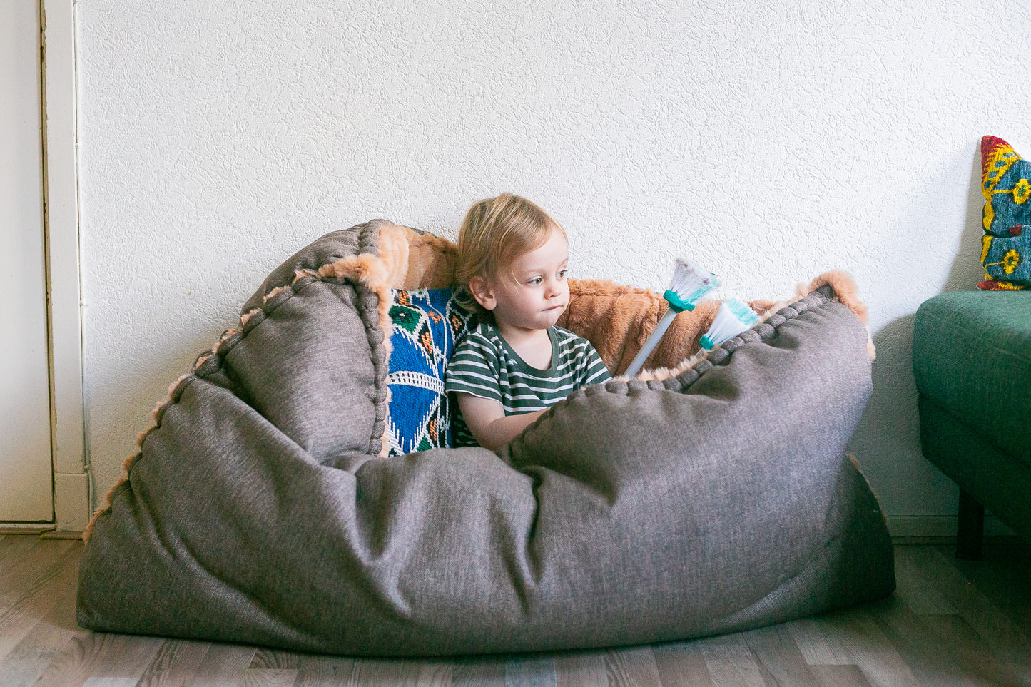 | READY TO SHIP | Taupe canvas size S FLOOF FOR PEOPLE